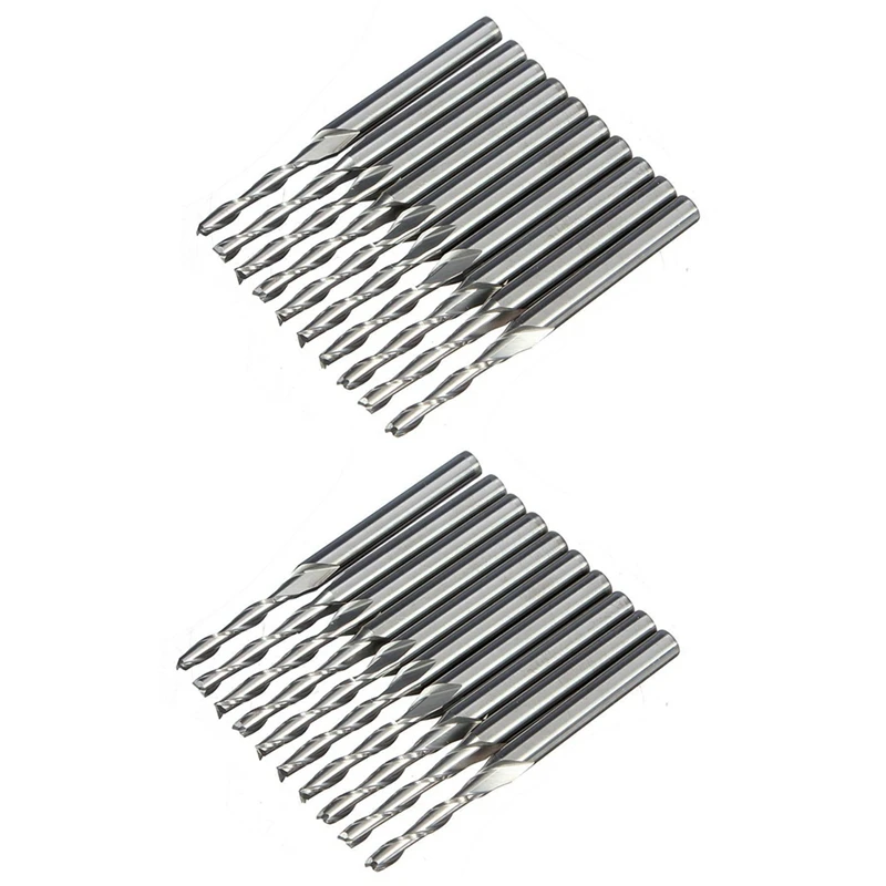 

Set Carbide End Mill Cutter Carbide Burrs Tool 20 Pcs 1/8 Inch2mm