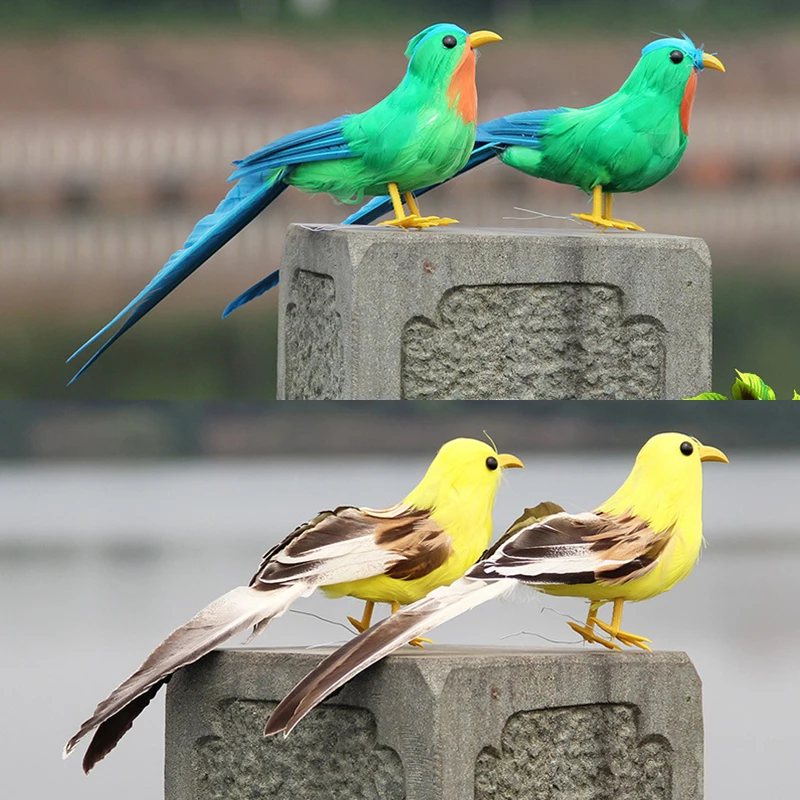 Креативная искусственная птица-попугай Искусственное перо модель фигурка