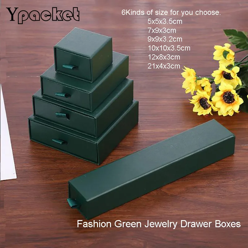 

20Pcs/Lot Atrovirens Box Jewelry Packaging Engagement Rings For Earrings Necklace Bracelet Pendant Storage Gifts Display Cases