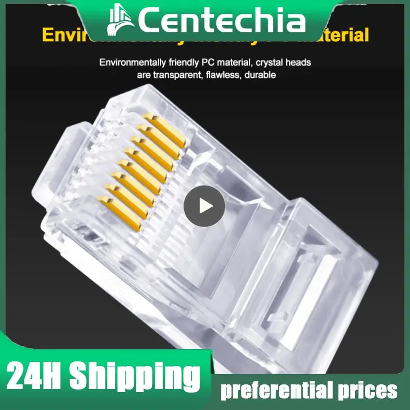 

Wide Application Cat5 / Cat5e Lan Network Cables Adapter Durable Rj45 Modular Adapter Connectors Stronger Oxidation Resistance