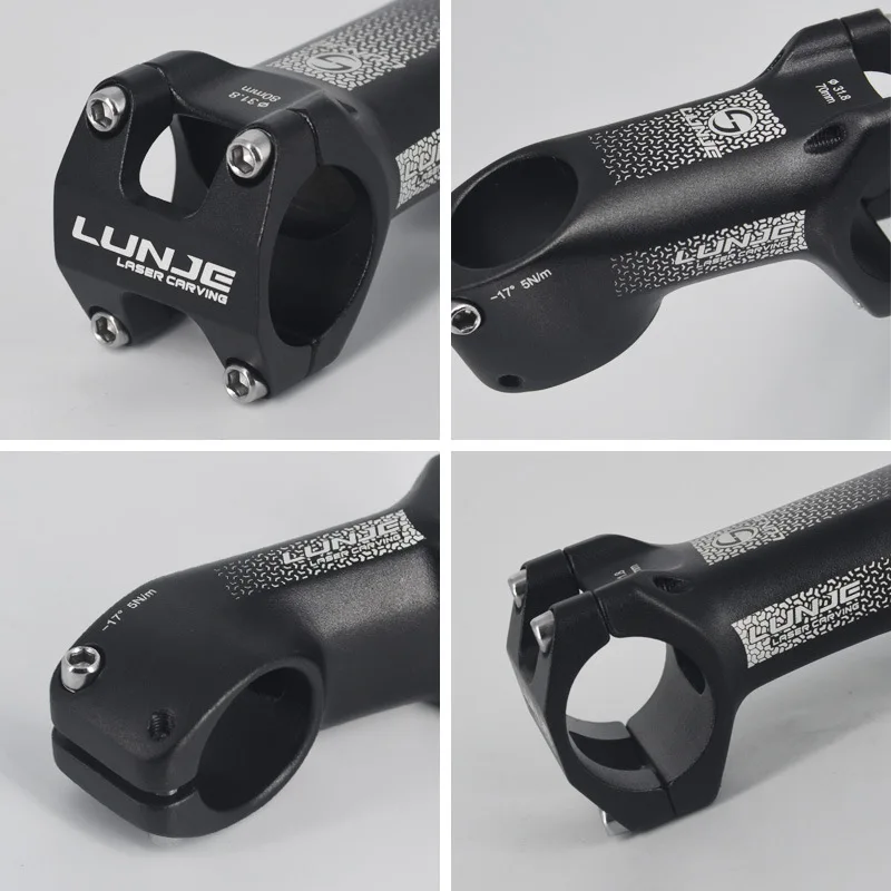 Велосипедный стержень под углом-17 ° алюминиевый сплав 60/70/80/90/100 мм горный