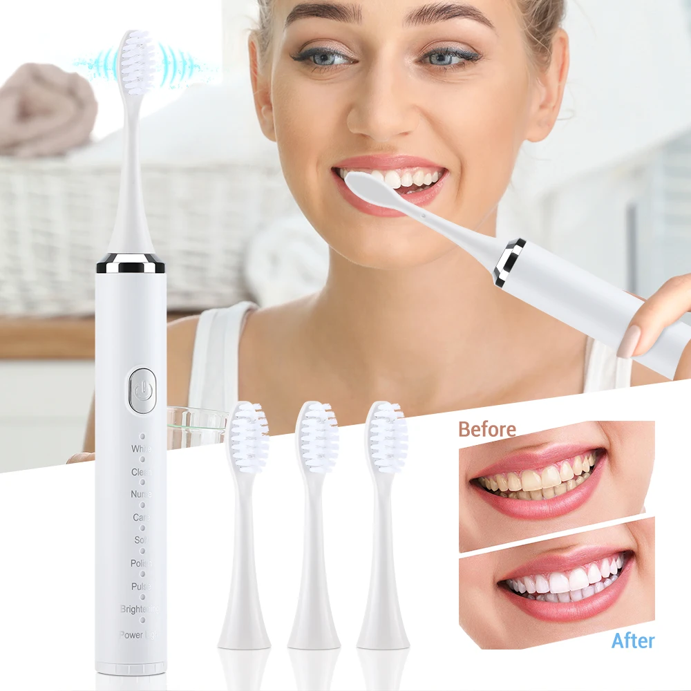 

Щетка Зубная Ультразвуковая электрическая, моющаяся, водонепроницаемая