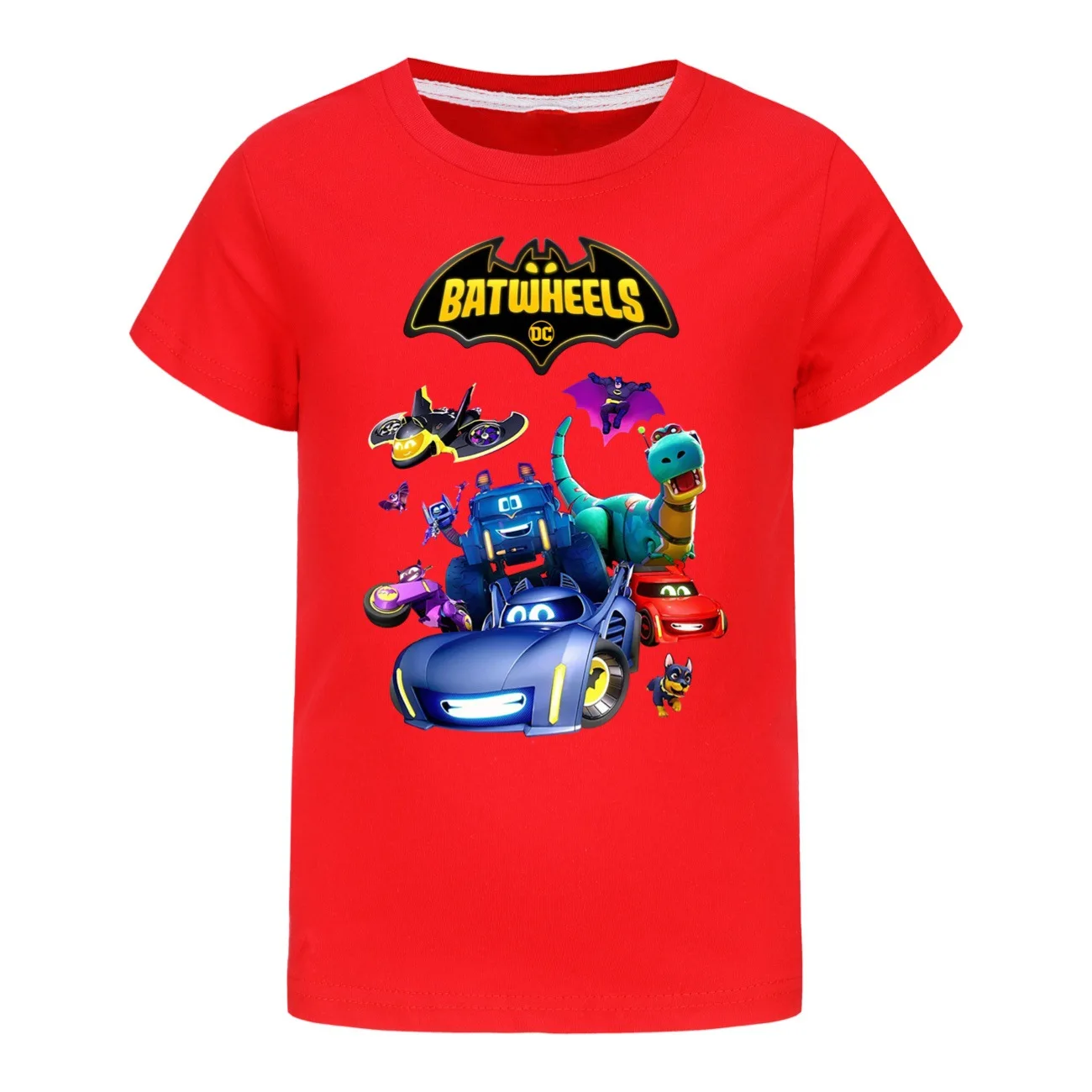 Детская Хлопковая футболка с коротким рукавом и принтом летучая мышь