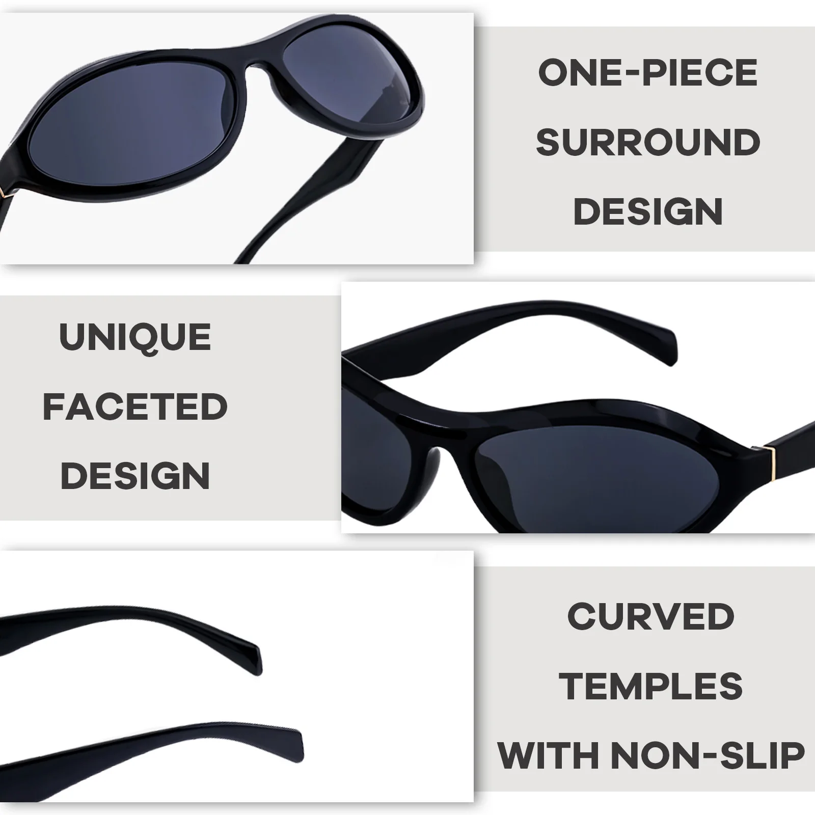 Овальные Солнцезащитные очки кошачий глаз в стиле ретро для мужчин и женщин Y2K