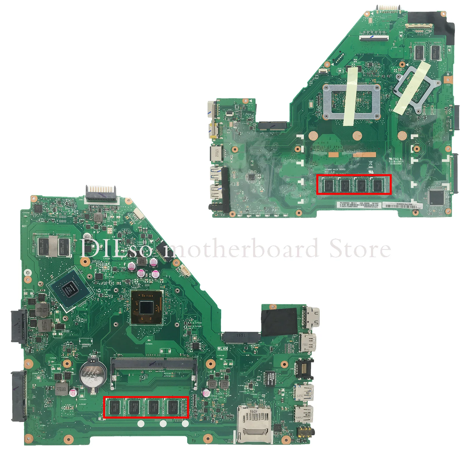 Материнская плата KEFU X550MD для ноутбука ASUS X550MJ X552M X550M X552MD X552MJ материнская 4 Гб/0G RAM