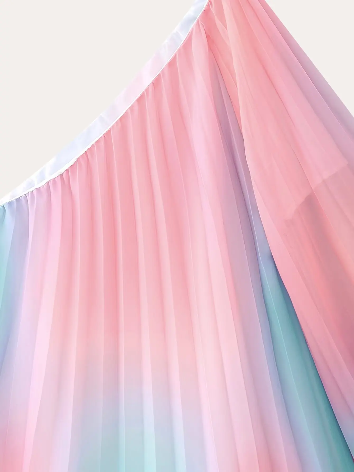 Za Весеннее женская одежда модная плиссированная с градиентом цвета