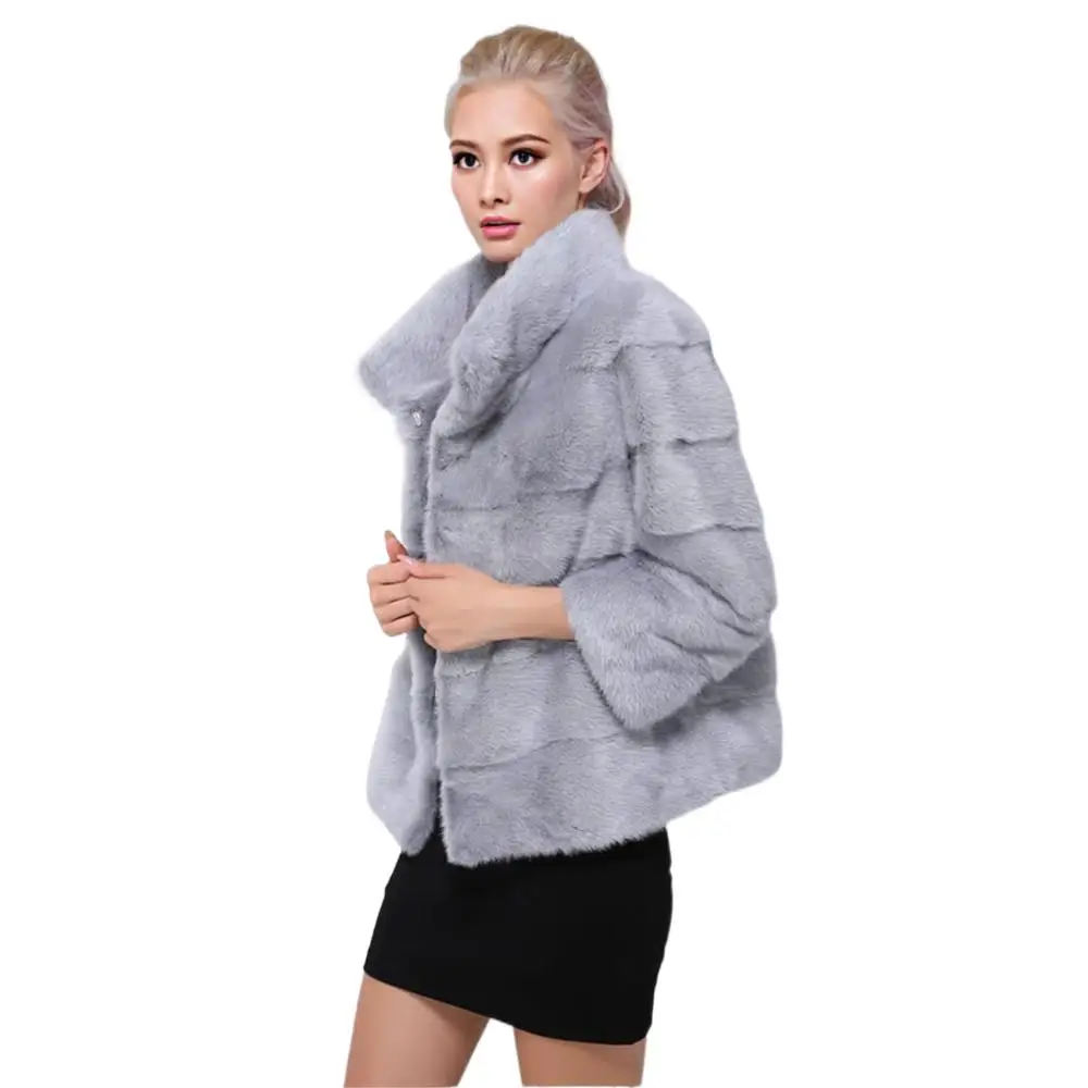 Luxury Natural Real Mink Fur Coat Women Commuting-Leisure Short Real Mink Fur Jacket Women Winter Ladies Real Fur Coat Casacos