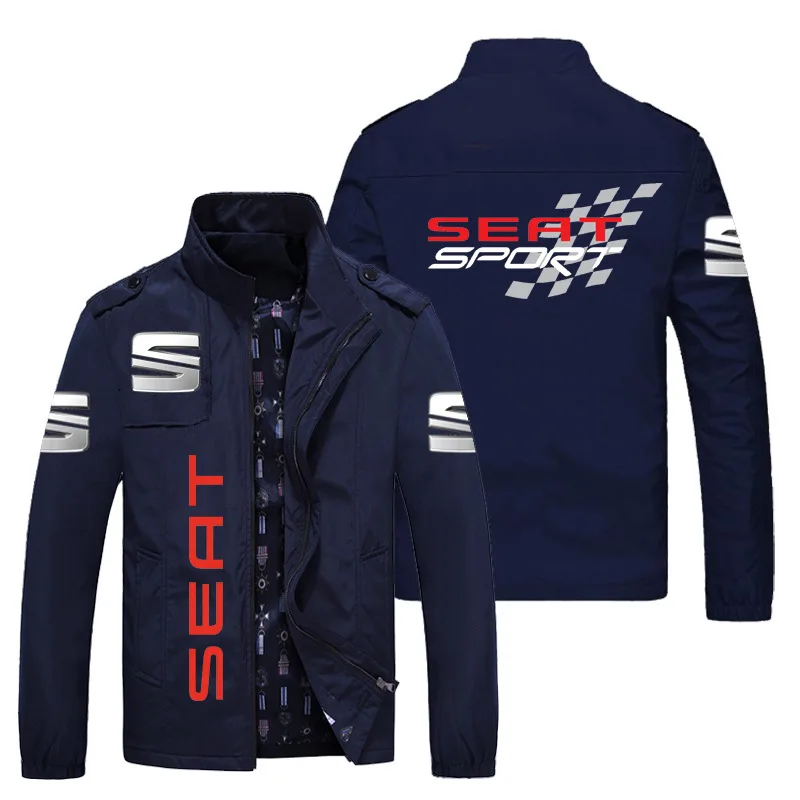 

2022 Spring and Autumn Thin Men's Jacket Fashion versatile motorcycle jacket Black long sleeve zipper jacket large size jacket