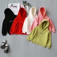 fleece childrens clothing sweater 2022 new childrens baby hooded winter pullover womens long sleeved top