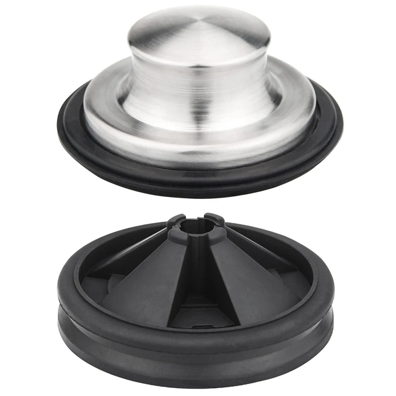 

Garbage Disposal Splash Guards With Stainless Steel Brushed Kitchen Sink Stopper Drain Plug Set Food Waste Parts