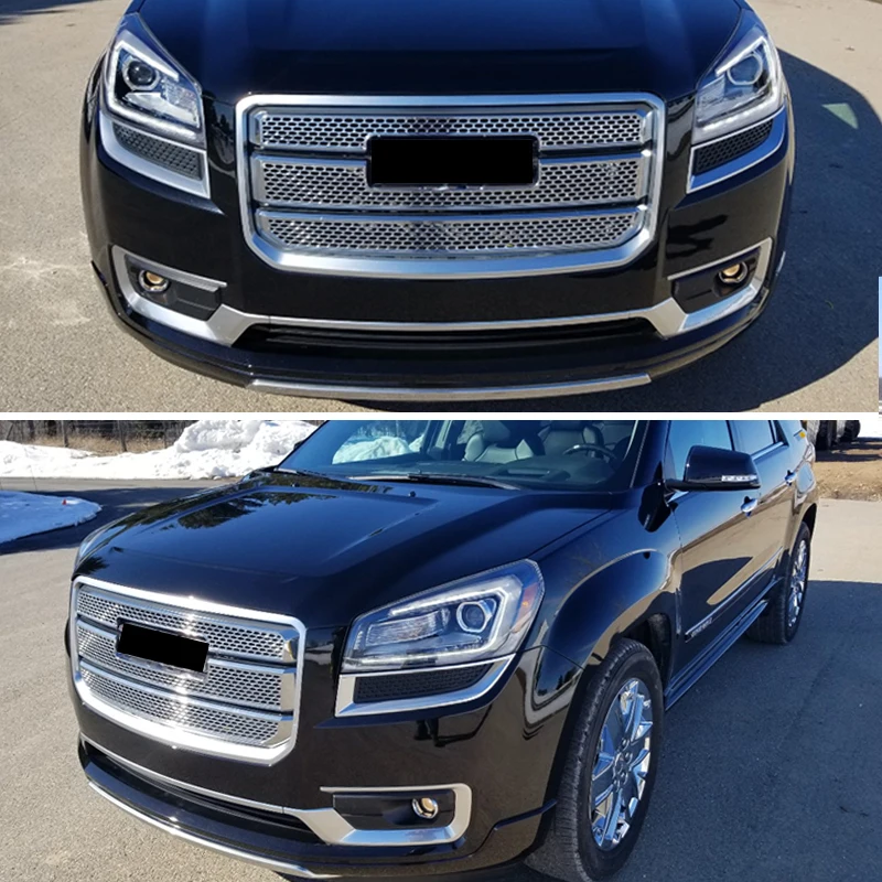 Фото Для GMC Acadia Denali 2013 2014 2015 2016, передний бампер, верхняя решетка в сборе, сотовая решетка радиатора, хром 22814532 №3