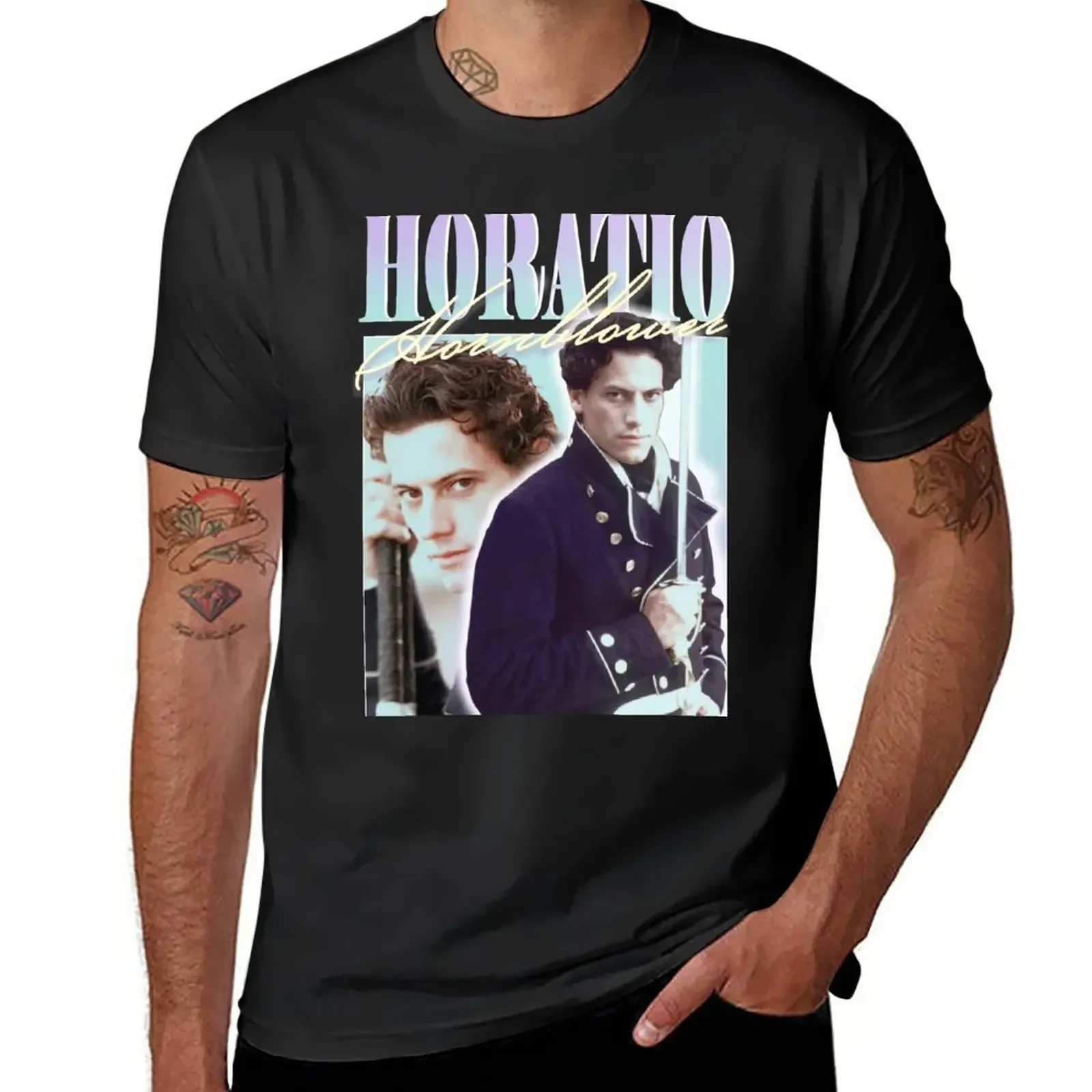 Футболка Horatio Hornblower мужская с круглым вырезом эстетическая рубашка в стиле 90-х