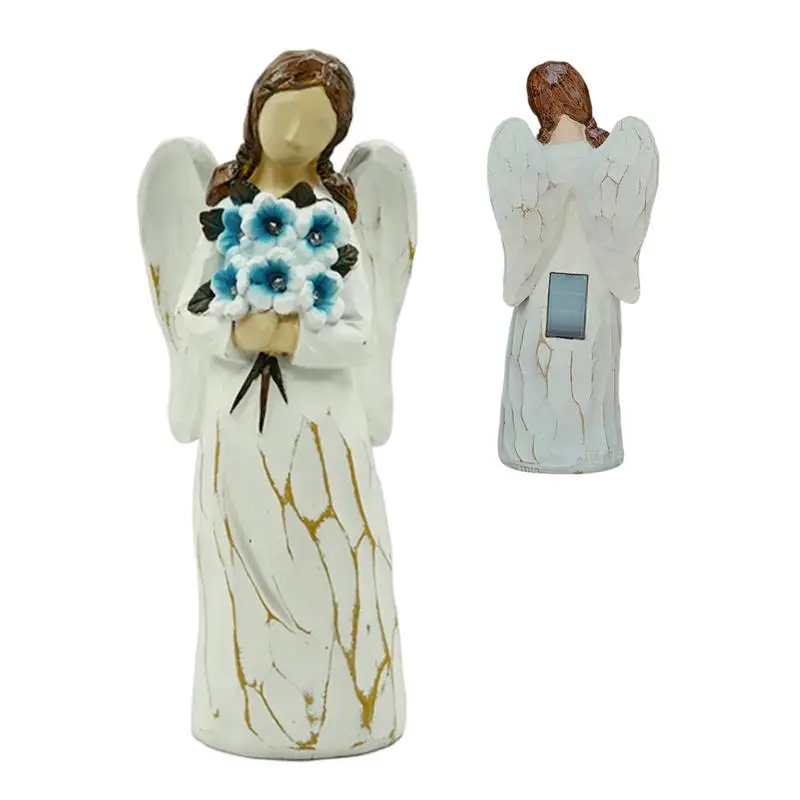 Солнечный ангел 11 дюймов солнечные ангелы из смолы для наружного сада