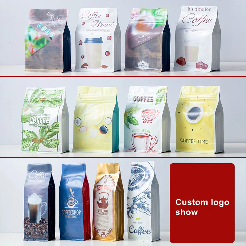 StoBag 50pcs Coffee Beans Aluminum Foil Packaging Bag with Air Valve Sealed Food Powder Tea Nuts Storage Airtight Pouches Print images - 6