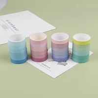 6rollsbox cute pattern color scrapbooking washi tape set decorative diy masking tape kawaii stationery school supplies