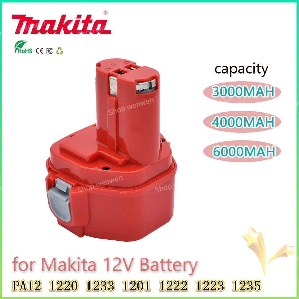 

Makita оригинальный 12В 3.0ач 4.0ач 6.0ач Сменный аккумулятор для электроинструмента Makita12V аккумулятор PA12 1220 1201 1222 1223 1233 1235