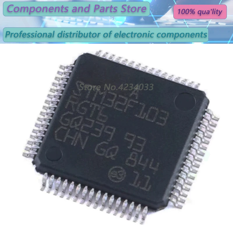 

1 шт. STM32F103RGT6 STM32F103RGT STM32F103 LQFP64 new100% STM32F 103RGT6