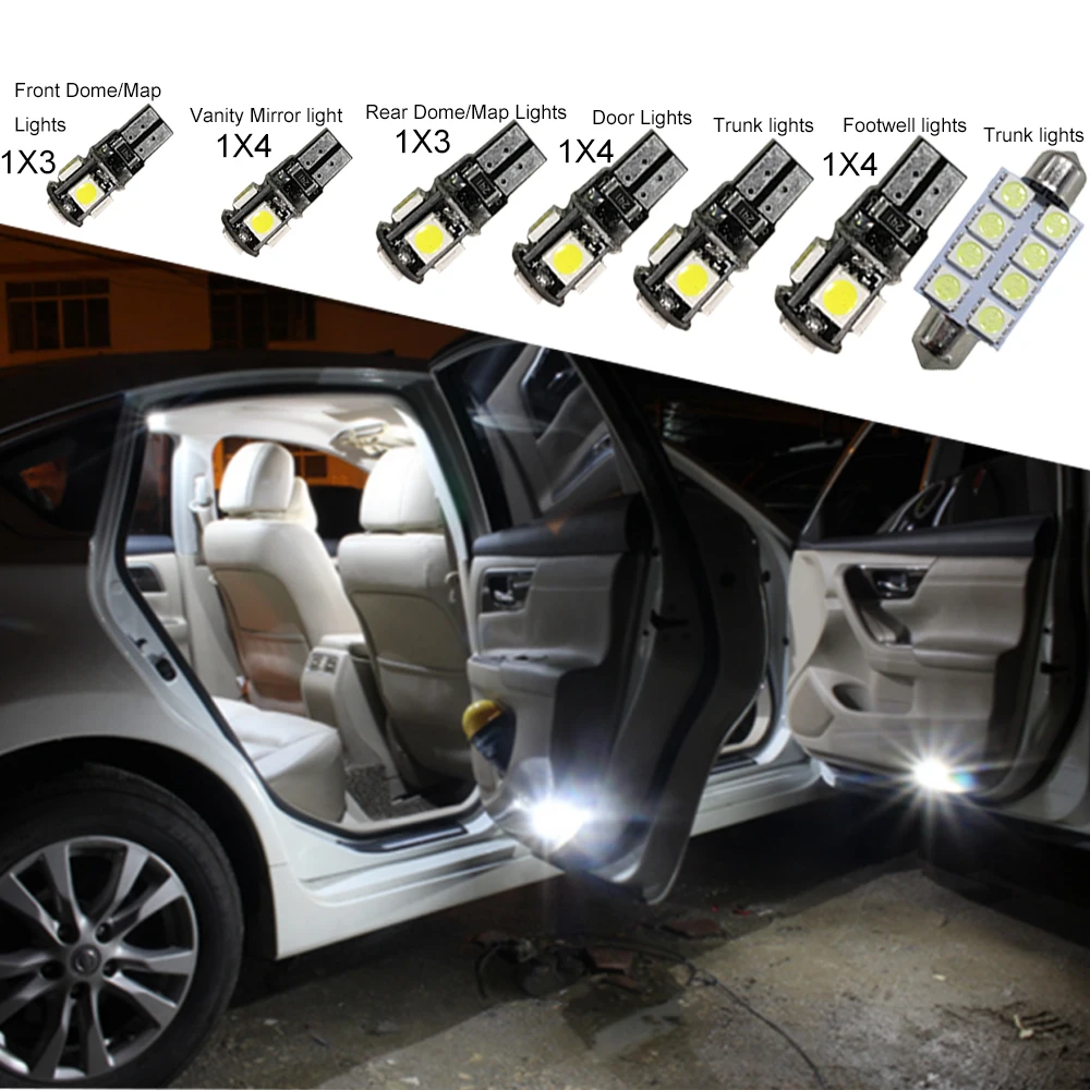 

For BMW 7 Series Convenience Bulbs Car Led Interior Light C10W W5W Replacement Bulbs Dome Map Lamp Light Bright White 20 PCS