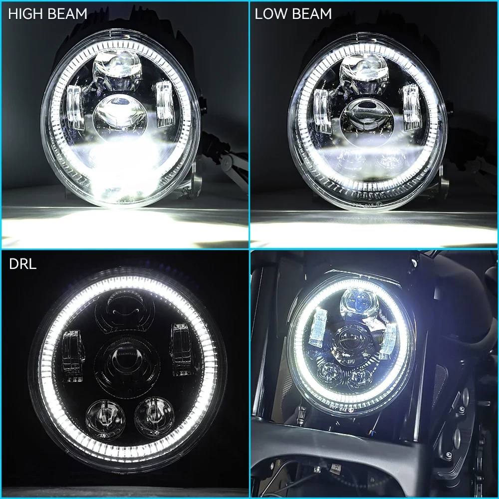 E9 мотоциклетные фары для Vrod Led Halo DRL Harley 02-16 V Rod Vrsc Vrsca Vrscdx светодиодные