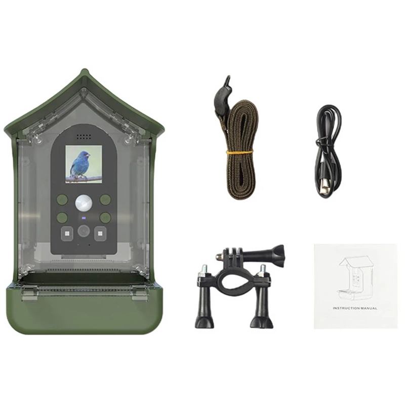 

ABS Bird Feeder Outdoors Feeder Birdwatching Camera Tray Motion Detection Bird House Solar Bird Feeder Type Feeder Outdoors
