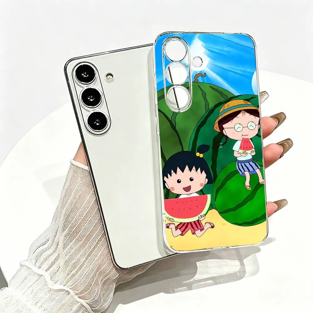 Фото Чехол для телефона Cartoon-C-Chibi-M-Maruko-chans для Samsung A10,12,20,21S,30,31,40,50,51,52,70,71, прозрачный чехол №4
