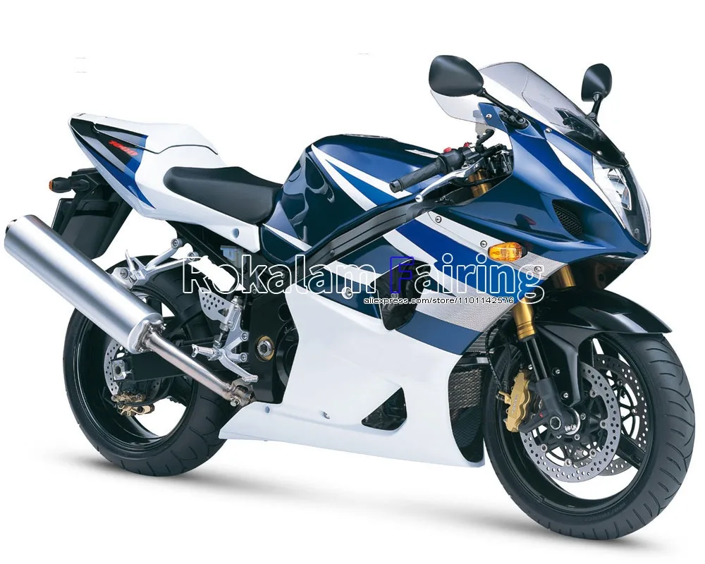 

For Suzuki 2003 2004 GSXR1000 Fairing GSX-R1000 K3 03 04 GSXR 1000 Blue White Motorbike Fairing (Injection molding)