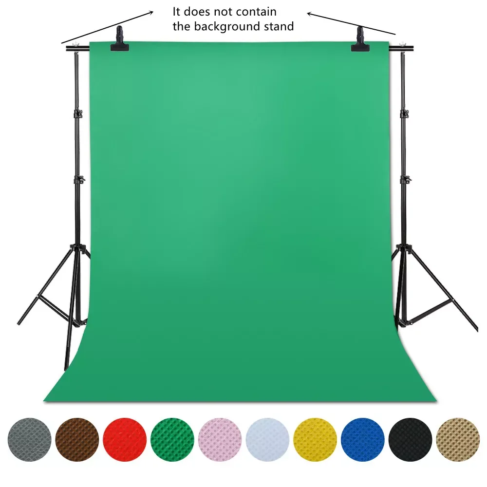

Photography 1.6x4/3/2M Photo Background Backdrop Green Screen Chroma Key for Photo Studio Background Stand Non Woven 10 Colors