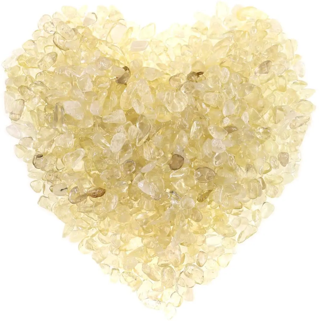 

Citrine Quartz Stones Tumbled Chips Crushed Yellow Crystal Natural Rocks Home Indoor Decorative Gravel Feng Shui Healing Stones