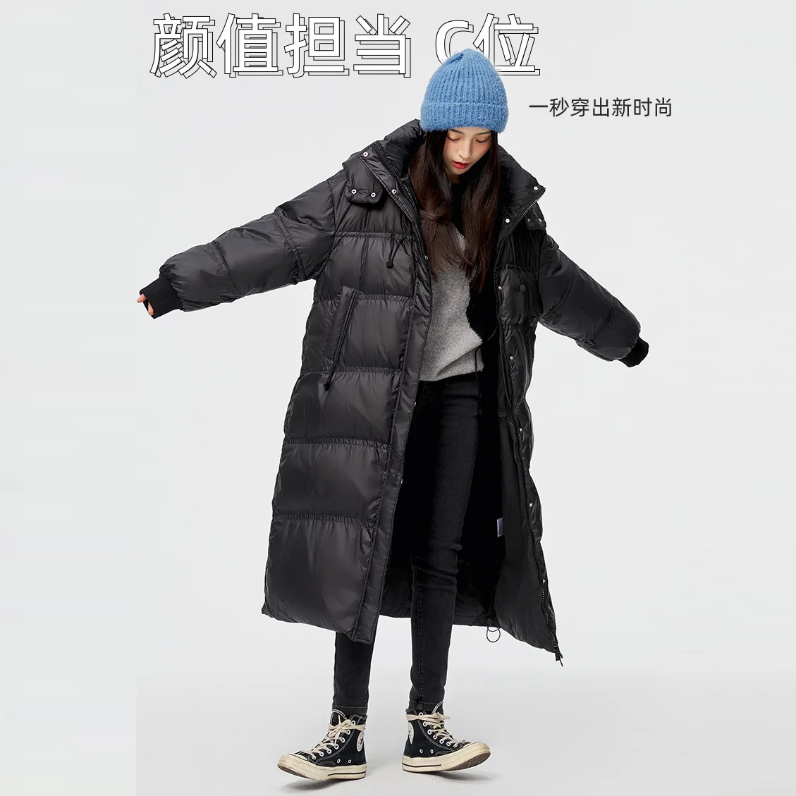 Winter Bright Face Down Cotton Jacket Women's Medium Long 2022 New Wash Free Thickened Bread Jacket Women