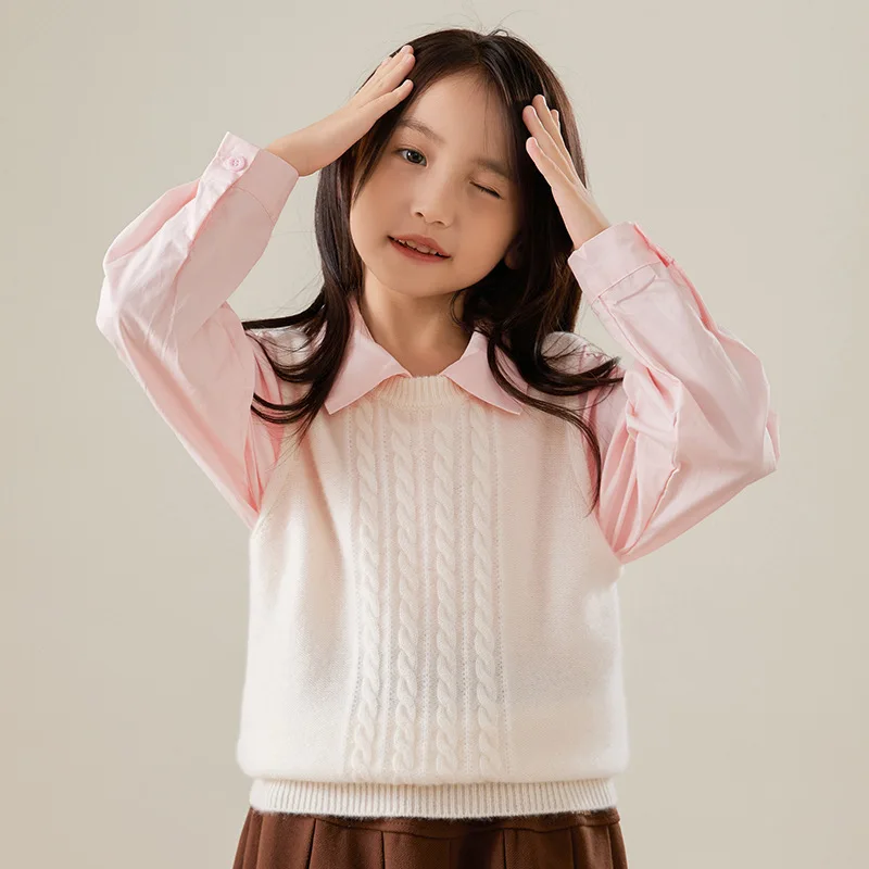 Strict Selection Wool Vest round Neck Sleeveless Jacquard Men's and Women's Same Knitted 24 Autumn Winter New