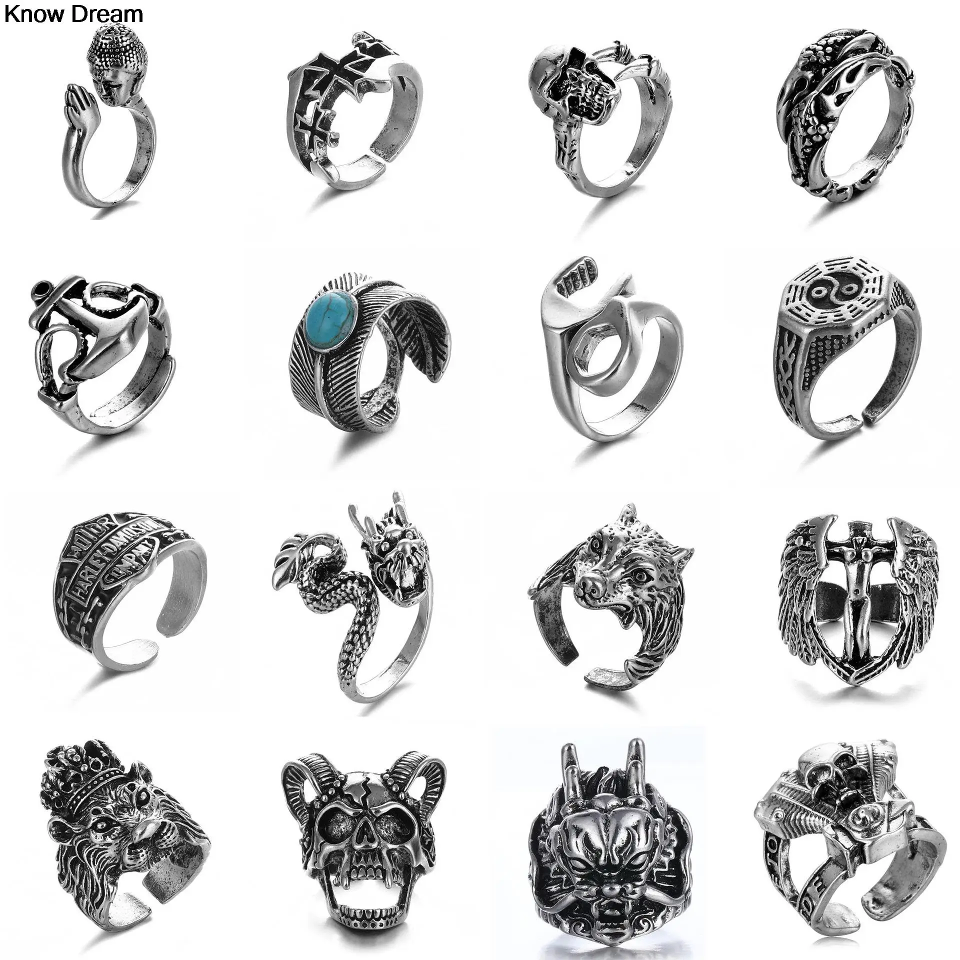 

Domineering Hip Hop Ring Men's Retro Devil's Eye Punk Fashion Ring Personality Boys Ring Jewelry