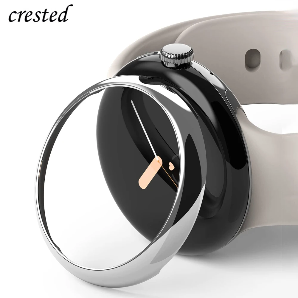 Резиновый защитный чехол для Google Pixel Watch мягкий из ТПУ с полноэкранной защитой