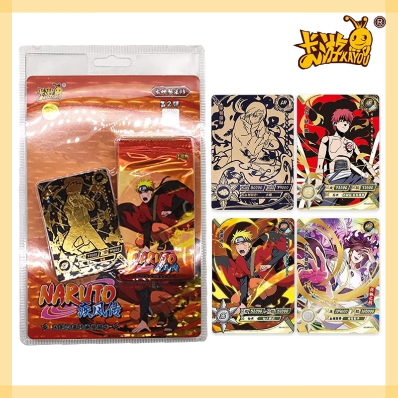

KAYOU Card Game Naruto Anime Peripheral Card Ninja Soul Konoha Ninja Second Bullet UR Shippuden Naruto Sasuke Full Set Toy Gift