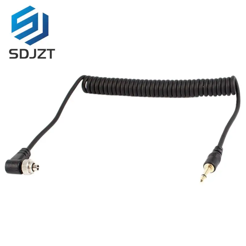 

New 1pc 3.5mm to Male PC Flash Sync Cable Screw Lock for Trigger Studio Light Camera Flashes Accessories
