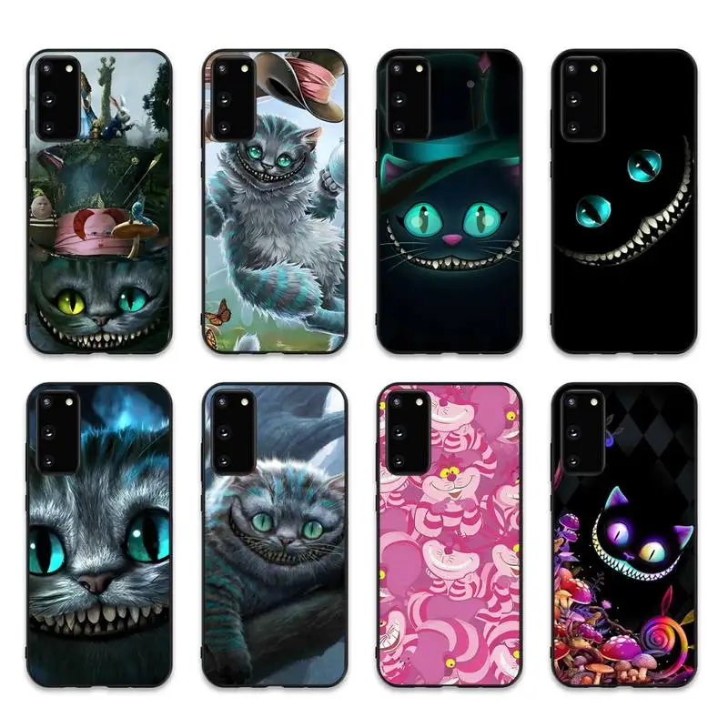 

Disney Alice in Wonderland Cheshire Cat Phone Case for Samsung S10 21 20 9 8 plus lite S20 UlTRA 7edge