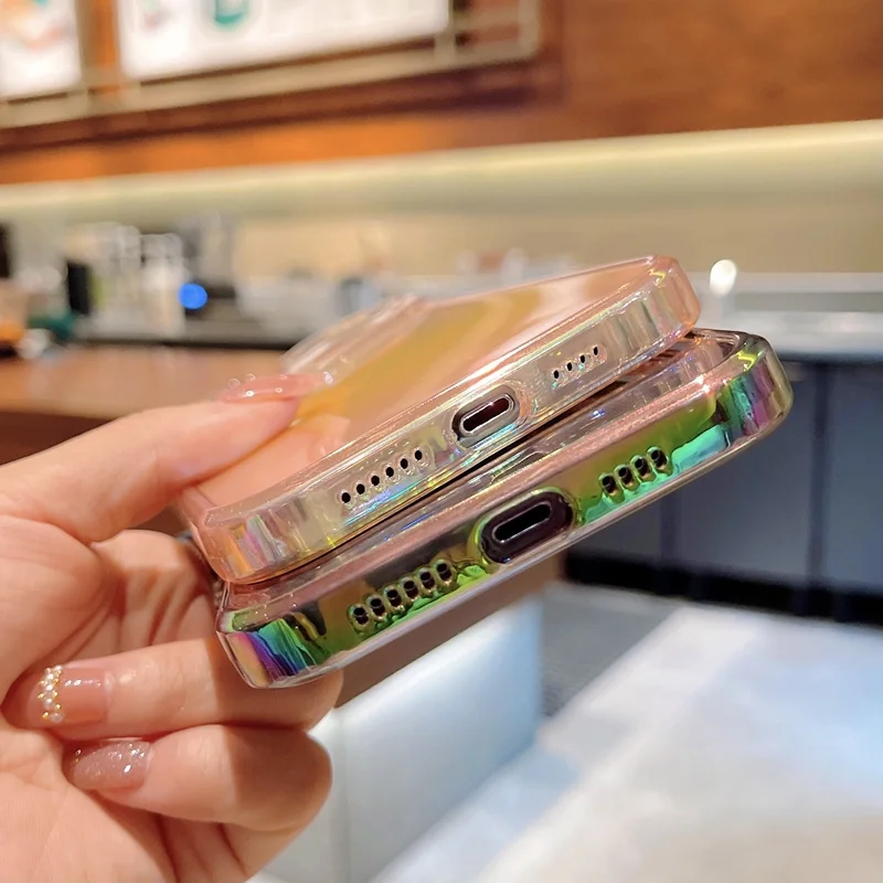 Чехол для IPhone 13 11 12 Pro Max XS x r 7 8 plus 13pro противоударный мягкий лазерный любовь сердце