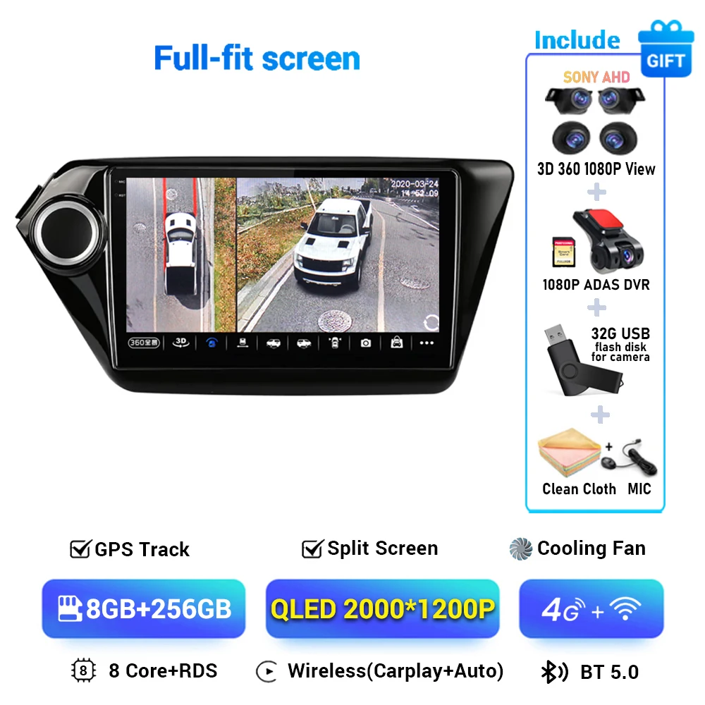 

Автомагнитола на Android 14, 4G + WiFi, BT, мультимедийный плеер с GPS-навигацией для Kia RIO 3, 4, 20112012, 2013, 2014, 2015, 2016, стерео, головное устройство Carplay