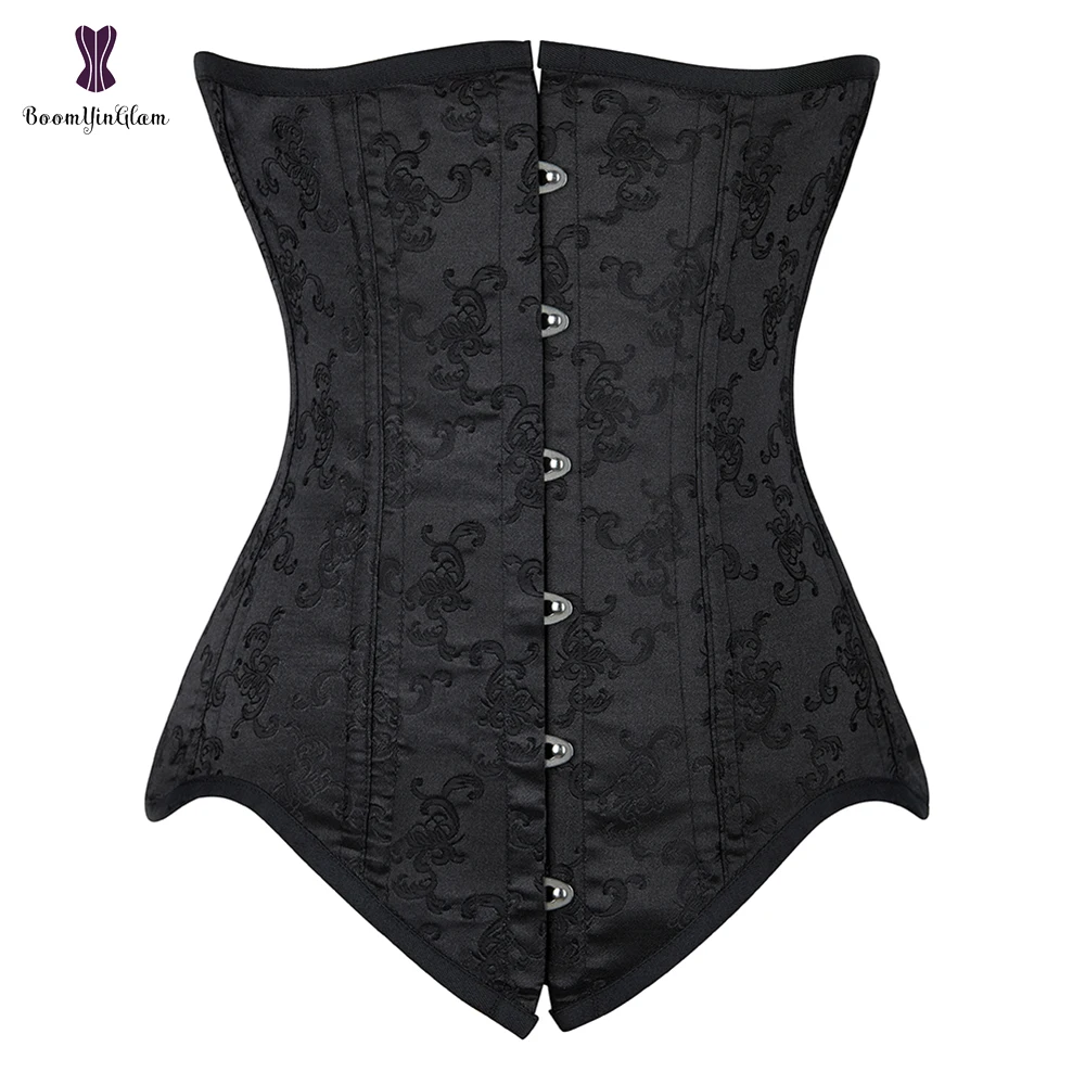 

10 Steel Bones Corselet Women Outfit Long Troso Underbust Corset Waist Training Bustier