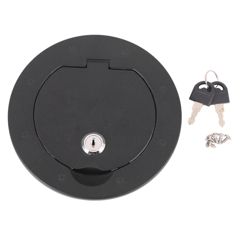

Upgraded Aluminum Locking Gas Tank Cap Fuel Filler Door Cover for Jeep Wrangler JK Unlimited Sport Rubicon Sahara 2007-2017 with