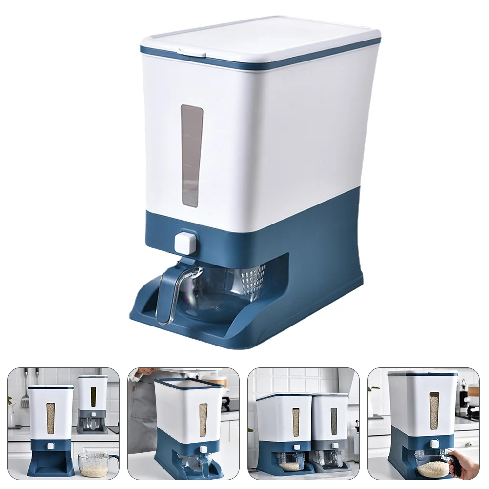 

12kg Rice Bucket Storage Box Large Sealed Kitchen Grain Storage Container Tank
