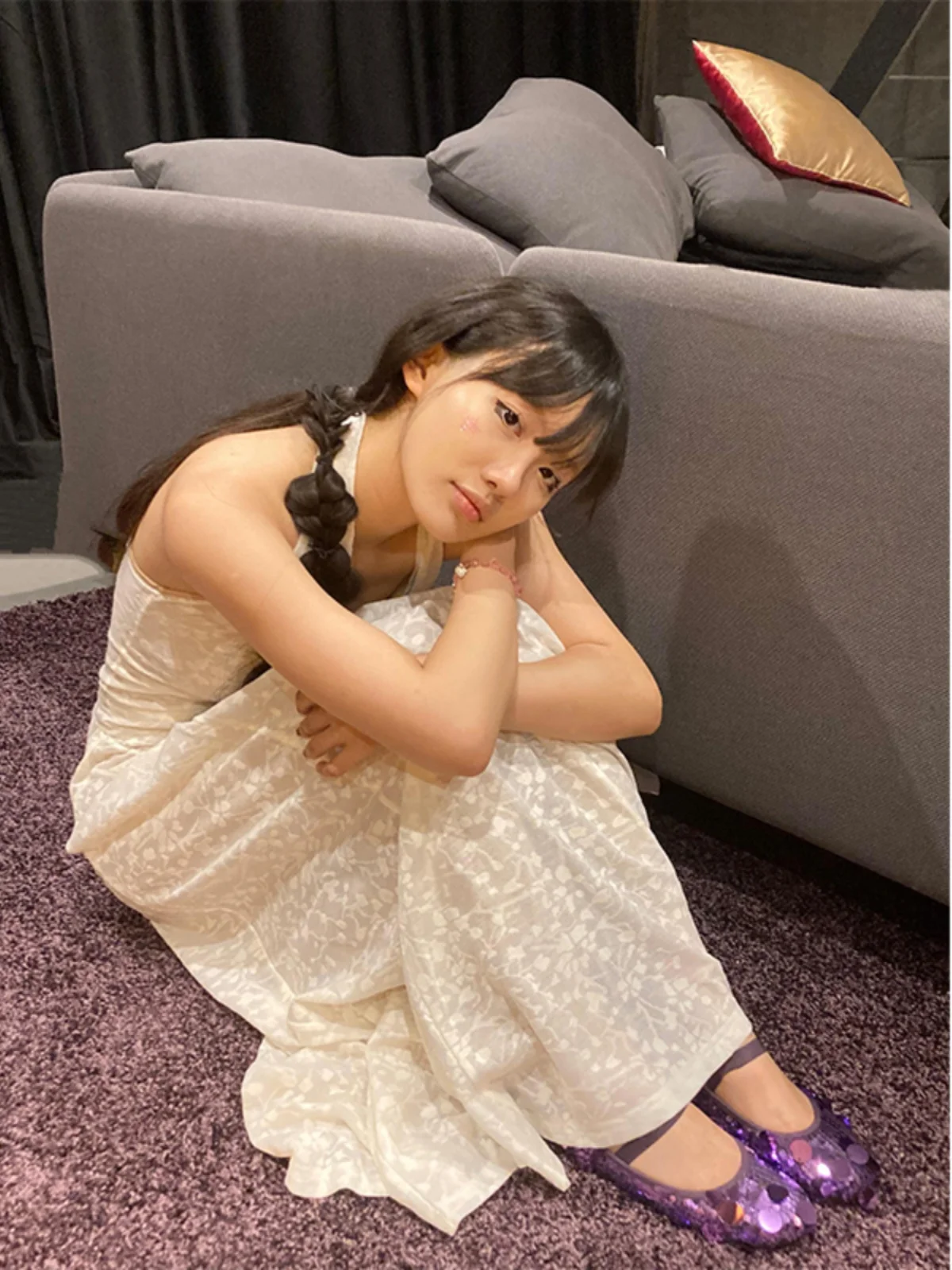 Женское летнее жаккардовое платье легкое Прозрачное с отложным воротником без