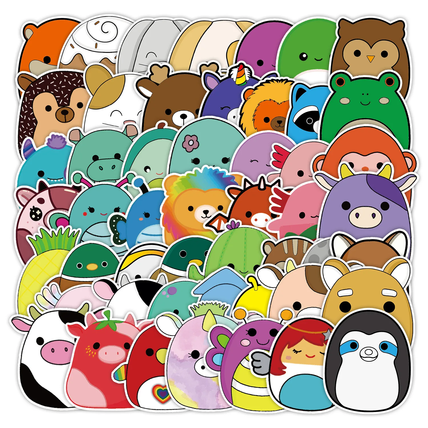 

10/30/50PCS New Fashion Cartoon Kawaii Animal Graffiti Helmet Cup DIY Waterproof PVC Children'S Toys Reward Stickers Wholesale