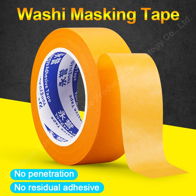 

Желтая термостойкая малярная лента Washi