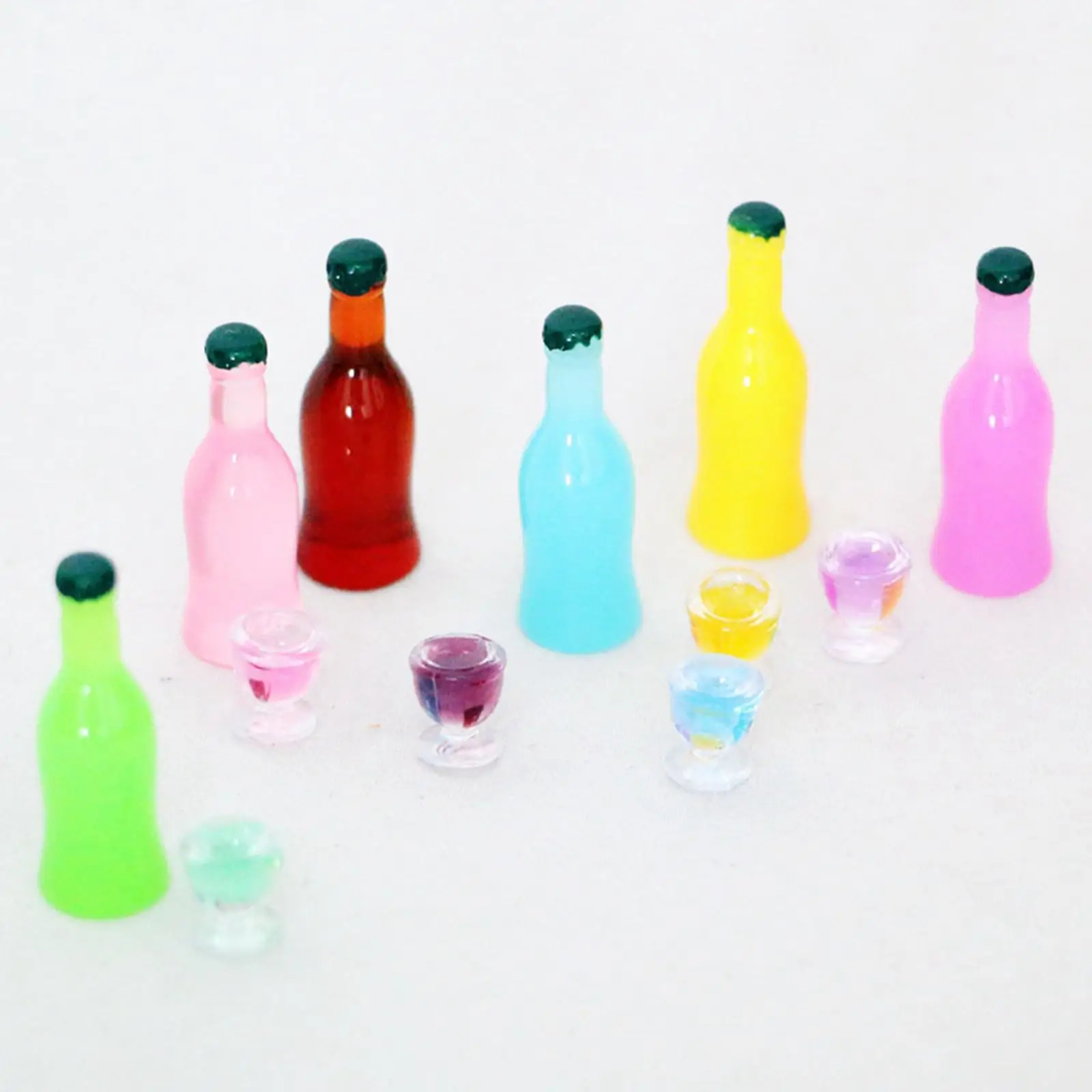 

1/6 Doll House Miniature Cups DIY Pretend Play Toy Dollhouse Decoration Furniture Toy for Living Room Children Kids Toddlers