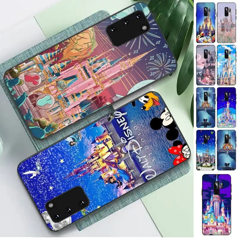 

Disney Pink Castle Phone Case for Samsung S10 21 20 9 8 plus lite S20 UlTRA 7edge