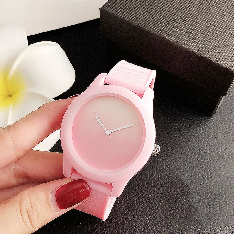Brand Wrist Watches Fashion Men Women Ladies Girl Couples Crocodile Style Quartz Casual Silicone Band Clock LA11