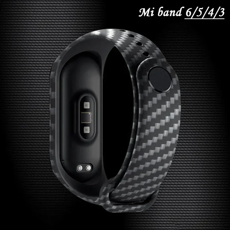 Для Xiaomi Mi Band 7 ремешок из углеродного волокна nfc браслет умные часы MIband 5 силиконовый браслет correa Mi Band 4 5 3 6 аксессуары (art.: 3920d03430a64) - 3920d03430a64