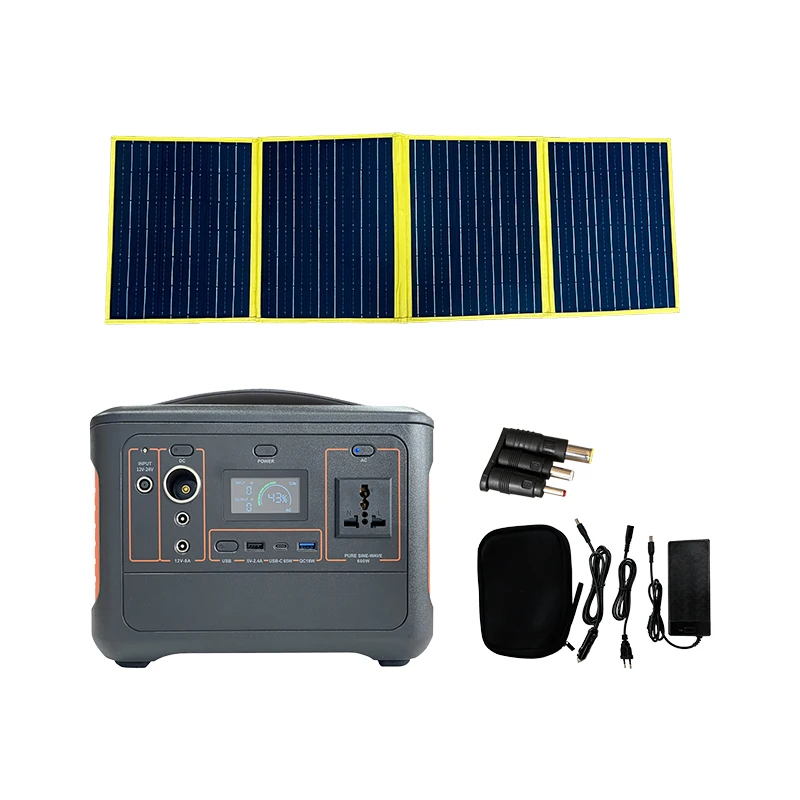

Ready to Ship 600w Mini Outdoor Portable Generator Solar Lithium Battery Power Station With For Input Panels
