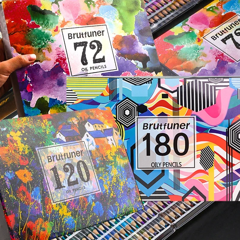 

Drawing Sketch Art Cor Brutfuner Pencils Oily Colors 48/72/80/120/160/180 Colored Wooden Pencils Professional De Colored Lapis