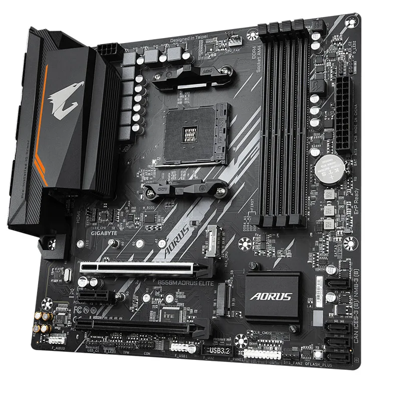 Материнская плата GIGABYTE B550M AORUS ELITE + RYZEN 7 5800X 32 ГБ DDR4 3600 МГц RAM Combos Socket AM4 AMD B550